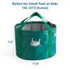 14L Collapsible Foot Soak Basin Tub Bag for Soaking Feet, Portable Pedicure Foot Spa Bath Foldable Feet Soaker Bucket for Travel Camping, SpringGreen view 2