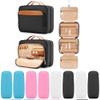 Travel Hanging Toiletry Bag for Women, Large Makeup Bag 8 Leak Proofing Silicone Bottle Covers, Waterproof Cosmetic Bag with Jewelry Organizer Compartment, Toiletries Kit Set, Black view 1