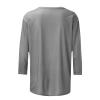 3/4 Length Sleeve Shirts for Women 2023 Casual Summer Blouses Crewneck Floral Printed Cute Tops Loose Fit Pullover view 3