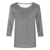 3/4 Length Sleeve Shirts for Women 2023 Casual Summer Blouses Crewneck Floral Printed Cute Tops Loose Fit Pullover view 4