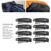 100pcs Hair Extension Clips, Multipurpose 38mm 10 Teeth Wig Clips for Hair Extensions DIY, Black U Shape Stainless Steel Snap Clips for Wigs and Hairpieces view 2