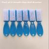 SQULIGT 6Pcs Nail Brush for Cleaning Fingernails, Handle Grip Cleaning Brush for Nail and Toenail, Nail Dust Brush Manicure Pedicure Tools Scrubbing Brush Women Men Home Salon(Blue) view 4