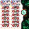 12 Pcs 25mm Hair Ties Hair Accessories for Girls Glitter Galactic Hair Ties with Balls Bubble Twinbead Ponytail Holders (Glow in the Dark Milky Way - Red) view 1