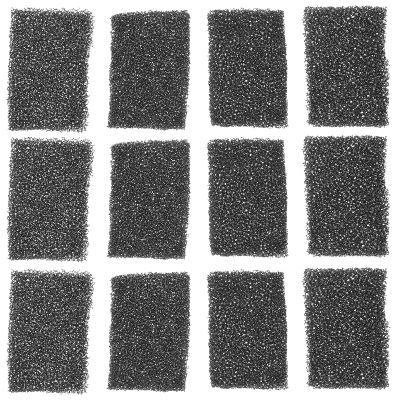 Amosfun Black Stipple Makeup Sponges 80Pcs 2.36X1.57 Inch Special Effects Face Sponges for Halloween Cosplay Scar Wounds Face Painting