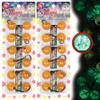 12 Pcs 25mm Hair Ties Hair Accessories for Girls Glitter Galactic Hair Ties with Balls Bubble Twinbead Ponytail Holders (Glow in the Dark Milky Way - Orange) view 1