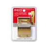 Red by Kiss Professional Blades for Cordless Clipper, Precision 2 Holes Stagger Tooth Replacement Blades with Gold Carbon Steel (Clipper Blade) view 2