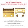 Red by Kiss Professional Blades for Cordless Clipper, Precision 2 Holes Stagger Tooth Replacement Blades with Gold Carbon Steel (Clipper Blade) view 4