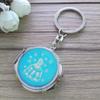 12 Pcs Personalized Mis Quince Party Favors Sweet 16 Custom Girls Quinceanera 18 Birthday Souvenir Mirror Keychains (Turquoise) view 4