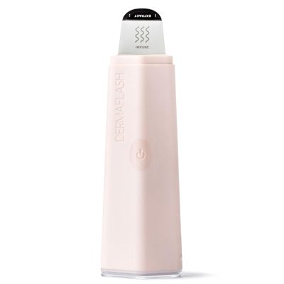 DERMAFLASH DERMAPORE+ Skin Care Device, Ultrasonic 2-in-1 Pore Extractor and Skincare Infuser, Blush