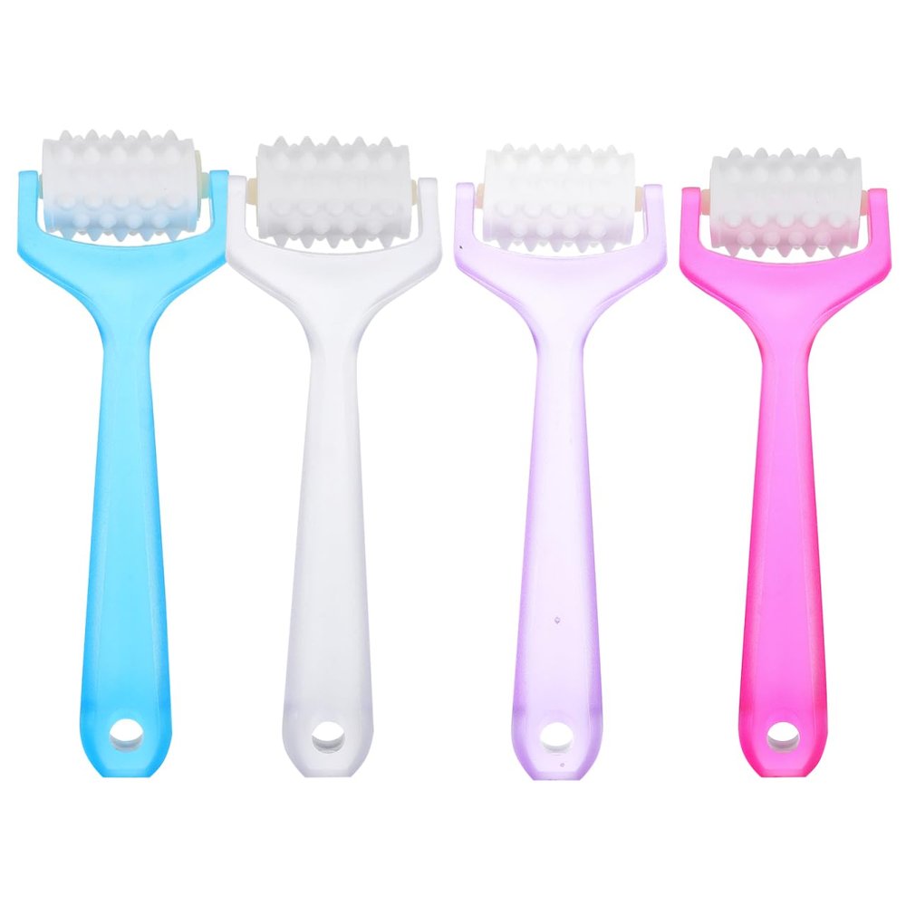 FRCOLOR Facial Roller Massager Manual Skin Care Tool for Muscle Relaxing and Face Massage Ergonomic Design 5.46 Inch Compact Size for Daily Use and Giving