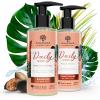 All Natural Hair Repair Shampoo and Conditioner for Dry Damaged Hair-Paraben & Sulfate Free Shampoo & Conditioner Bottle Set for All Hair Types 6.8oz view 1