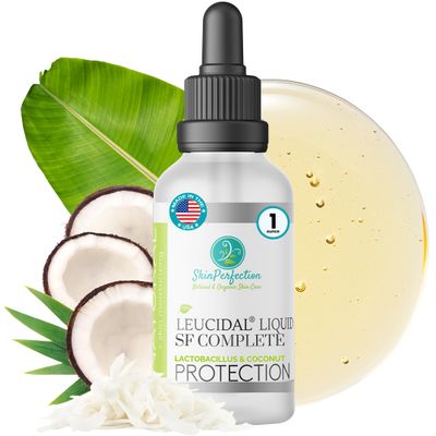 Skin Perfection Leucidal SF Complete - DIY Leucidal Liquid SF Natural Alternative Preservative for Lotion Making - Leucidal Liquid Complete with Lactobacillus & Coconut for Complete Protection 1oz