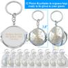 12 Pcs Personalized Mis Quince Party Favors Sweet 16 Custom Girls Quinceanera 18 Birthday Souvenir Mirror Keychains (Silve/gold trim) view 2