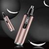 CAFFIA Ear and Nose Hair Trimmer Clipper for Men Women, USB Rechargeable Professional Electric Eyebrow and Facial Hair Trimmer with Waterproof Head Double-Edge Stainless Steel Blade (Rose Gold) view 2