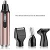 CAFFIA Ear and Nose Hair Trimmer Clipper for Men Women, USB Rechargeable Professional Electric Eyebrow and Facial Hair Trimmer with Waterproof Head Double-Edge Stainless Steel Blade (Rose Gold) view 4