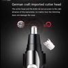 CAFFIA Ear and Nose Hair Trimmer Clipper - Professional Painless Ear and Facial Hair Trimmer for Men and Women, Rechargeable, Waterproof Dual Edge Blades for Easy Cleansing(Black) view 2