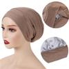 2 Pieces Silky Satin Lined Bonnet Hair Wrap Sleep Cap for Women Turban Hat Beanie Slouchy Cap Chemo Cap Headwear view 2