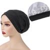 2 Pieces Silky Satin Lined Bonnet Hair Wrap Sleep Cap for Women Turban Hat Beanie Slouchy Cap Chemo Cap Headwear view 4