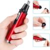 CAFFIA Nose and Ear Hair Trimmer,USB Rechargeable Nose Hair Trimmer,Professional Painless Ear Nose Hair Trimmer Clippers for Men and Women,Waterproof Dual Edge Blades for Easy Cleaning (Red) view 3