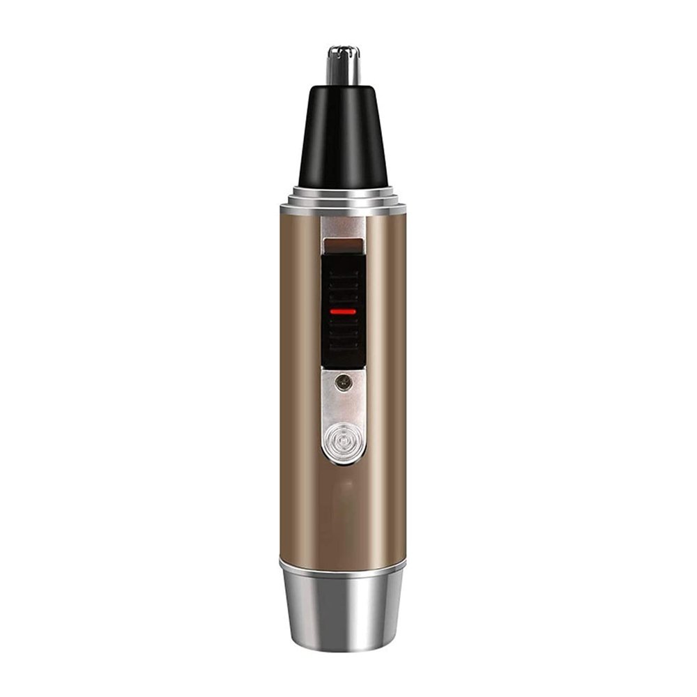 CAFFIA Ear and Nose Hair Trimmer,USB Rechargeable Nose Hair Trimmer,Professional Nose Hair Trimmer Clipper for Men and Women,Waterproof Dual Edge Blades for Easy Cleaning (Brown)