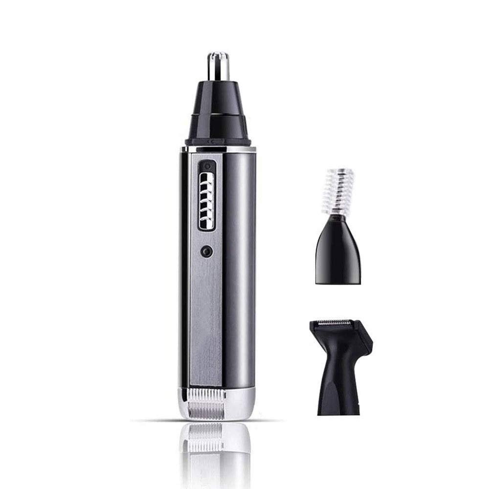 CAFFIA Ear Nose Hair Trimmer for Men Women Rechargeable Electric Facial Hair Trimmer,Professional Waterproof for Nose Ear, Wet/Dry Nose Hair Clipper, Stainless Steel Rotation Head