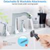 CAFFIA Ear and Nose Hair Trimmer, Trimmer & Detailer for Hygienic Grooming with Rinseable, Interchangeable Heads for Eyebrows, Nose, Ears, & Other Detailing, USB Rechargeable view 3