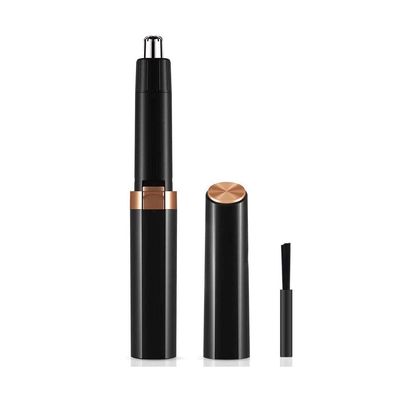 CAFFIA Hair Trimmer for Nose Ear Hair Trimming, All in ONE Hair Remover for Women & Men, Battery Powered, Waterproof Stainless Steel Head, Mute Motor, Precision Groomer, Ear Nose Hair Brow Trimmer Cli