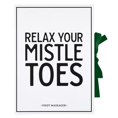 Bella Sleep + Spa Christmas Foot Roller Massage Tool Pad Gift Boxed, 1-Piece, Relax Your Mistle Toes