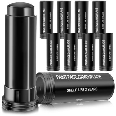 10 PCS Sports Eye Black Stick Baseball Softball Football Lacrosse Drip Eyeblack Halloween Cosplay Party Makeup Face Body Paint Costume Accessories