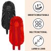 2Pcs Bonnets for Black Women Braid Bonnet, Large Long Satin Bonnet for Braids, Silk Bonnet with Stretchy Tie Band Sleep Cap Hair (2Pcs-Black&Red) view 3