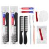 100 Pack Disposable Toothbrushes Bundle with 100 Pack Hotel Vanity Kit Cotton Swabs view 1