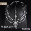 Aimimier Boho Teardrop Crystal Head Chain Layered Faux Pearl Forehead Chain Wedding Headpiece for Women (Silver) view 3