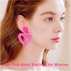 Go Ho Pink Body Glitter Gel and 2 PCS Heart Earrings for Women,Sparkle Holographic Chunky Sequins Glitter Gel with Pink Heart Earrings for Singer Concerts Makeup view 2