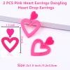 Go Ho Pink Body Glitter Gel and 2 PCS Heart Earrings for Women,Sparkle Holographic Chunky Sequins Glitter Gel with Pink Heart Earrings for Singer Concerts Makeup view 4