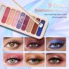 Color Nymph Teen Girls Makeup Kits, All In One Make up kit For Girls Makeup For Teen with Sequin Bag Packed Individually 9 Colors Eyeshadow Liquid Blush Lip gloss Mascara -Orange Green view 2