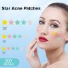 QUSTERE Pimple Patches for Face, Hydrocolloid Acne Patches, Cute Star Zit Covers, Colorful Spot Stickers with Tea Tree, Salicylic Acid & Cica Oil| 3 Sizes (10mm, 12mm & 14mm) |200 Count view 2