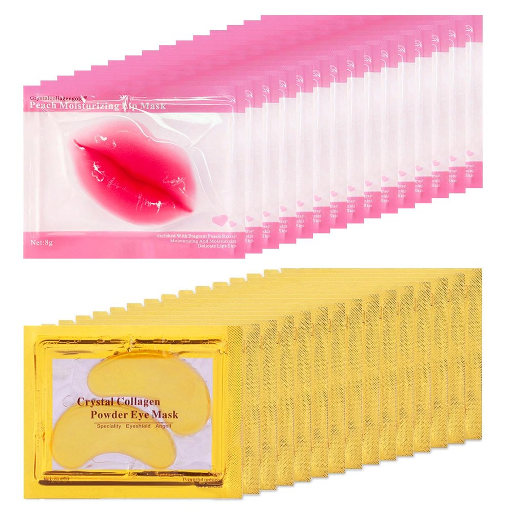 30 Pairs Lip Mask & Eye Mask, 24K Gold Crystal Gel Collagen Eye Patches, Bachelorette Party Favors, Bachelorette Party Accessories, Party Favors Adults, Bridesmaid Gifts, Bulk Gifts, Mini Gifts