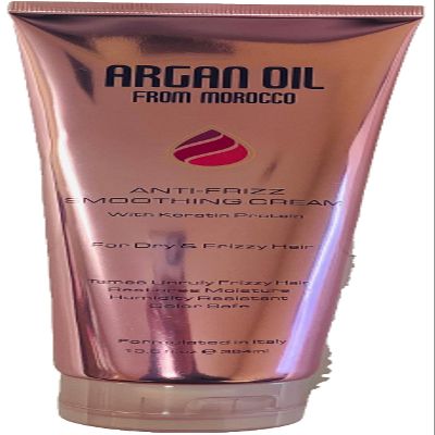 Argan Oil from Morocco Anti-Frizz Smoothing Cream with Keratin & Silk Protein, 13 fl.oz. (384 ml)