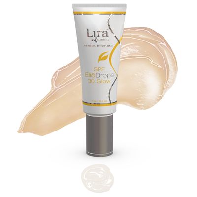Lira Clinical EliDrops SPF 30 Glow - 1 fl oz - 16% Zinc Oxide Physical Sunscreen for Face - UVA/UVB/HEV Broad Spectrum & Reef Safe Sunscreen Serum - for All Skin Types