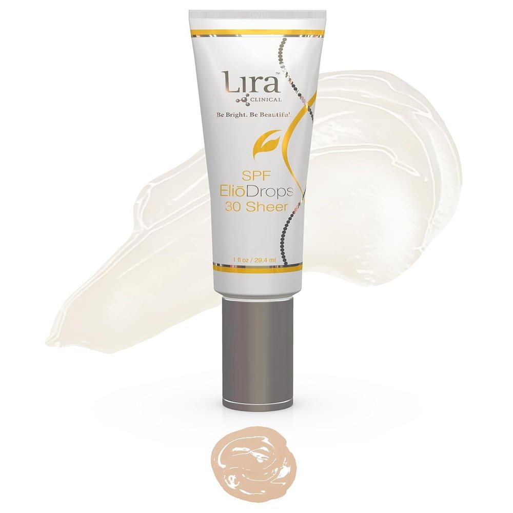 Lira Clinical EliDrops SPF 30 Sheer - 1 fl oz - 16% Zinc Oxide Tinted Physical Sunscreen for Face - UVA/UVB/HEV Broad Spectrum & Reef Safe Sunscreen Serum - for All Skin Types