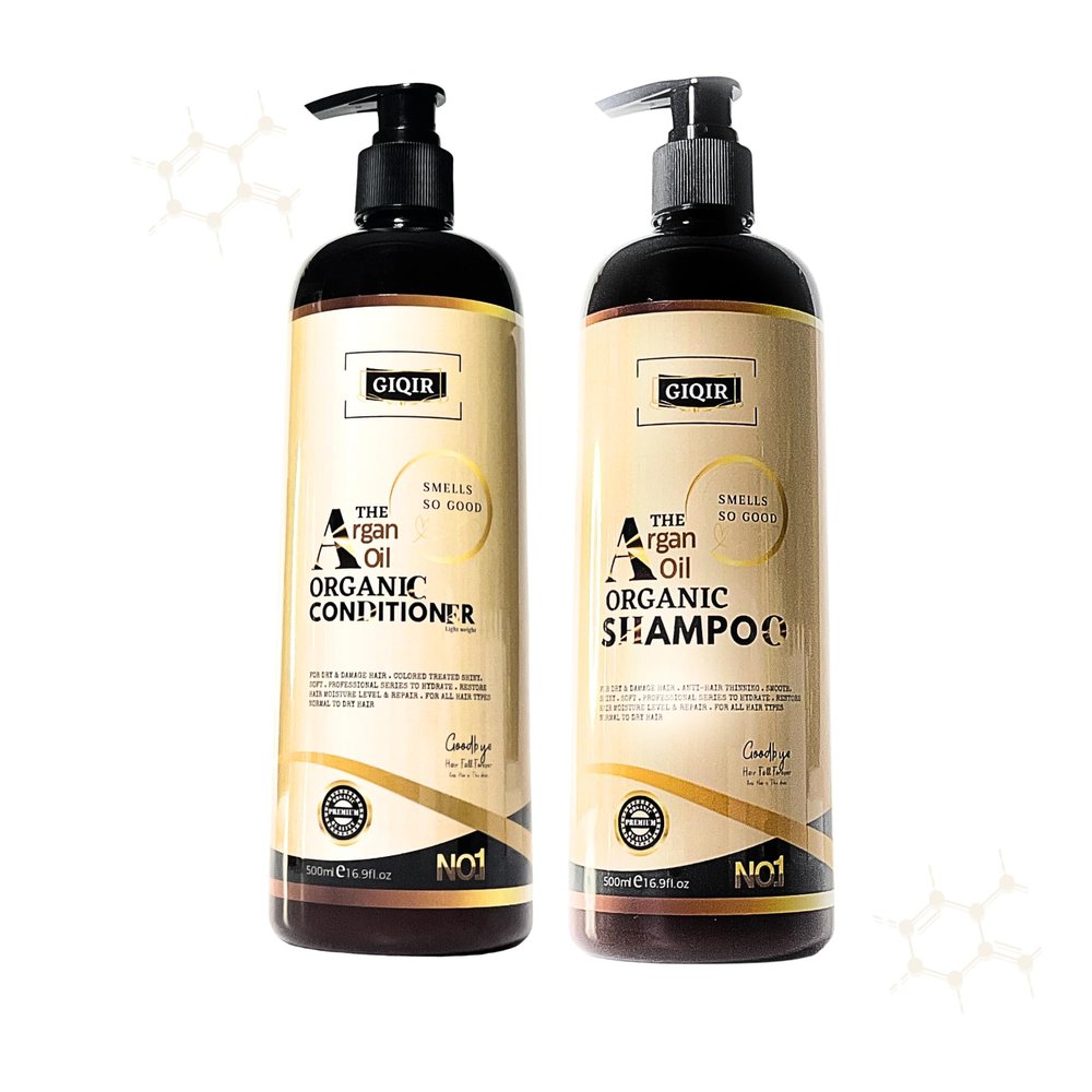 Argan Oil Organic Shampoo and Conditioner Set, 16.9 fl oz Each, For All Hair Types (1000, 38.9, Fl Oz)