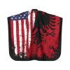 Albanian Roots American Flag Salon Barber Cape - Professional Hairdressing Waterproof Hair Cutting Cape With Adjustable Snap Closure-Haircut Apron For Hair Stylist And Home Use-55''X66'' view 3