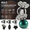 Head Shavers for Bald Men, 4 in 1 Electric Shaver Bald Head Hair Clipper for Men Beard Hair Trimmer Multi Function 7 Blade Razor USB Rechargeable Grooming 7D Kit (Color : Silver-4in1) view 2