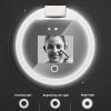 Sanpyl Travel Makeup Mirror with Camera for Sunscreen Test, 2X Magnification HD Screen 97mm 3.5inch, LED Light On Screen Buttons Control Brightness view 4