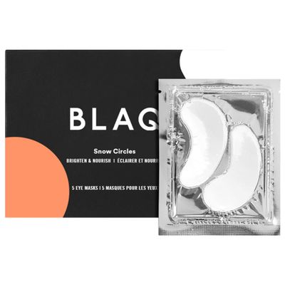 BLAQ Premium Under Eye Hydrating Patches for Dry Skin, Dark Circles and Puffiness. Snow Mushroom, Green Tea, Marine Algae, Vegan and Cruelty-Free, Snow Circles, 5-Pack