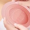 Foldable Silicone Makeup Brush Cleaner Bowl, Portable Washing Tools Easy To Clean The Makeup Brush, Powder Puff, Sponge, for All Beauty Makeup Brush Set (Pink) view 4