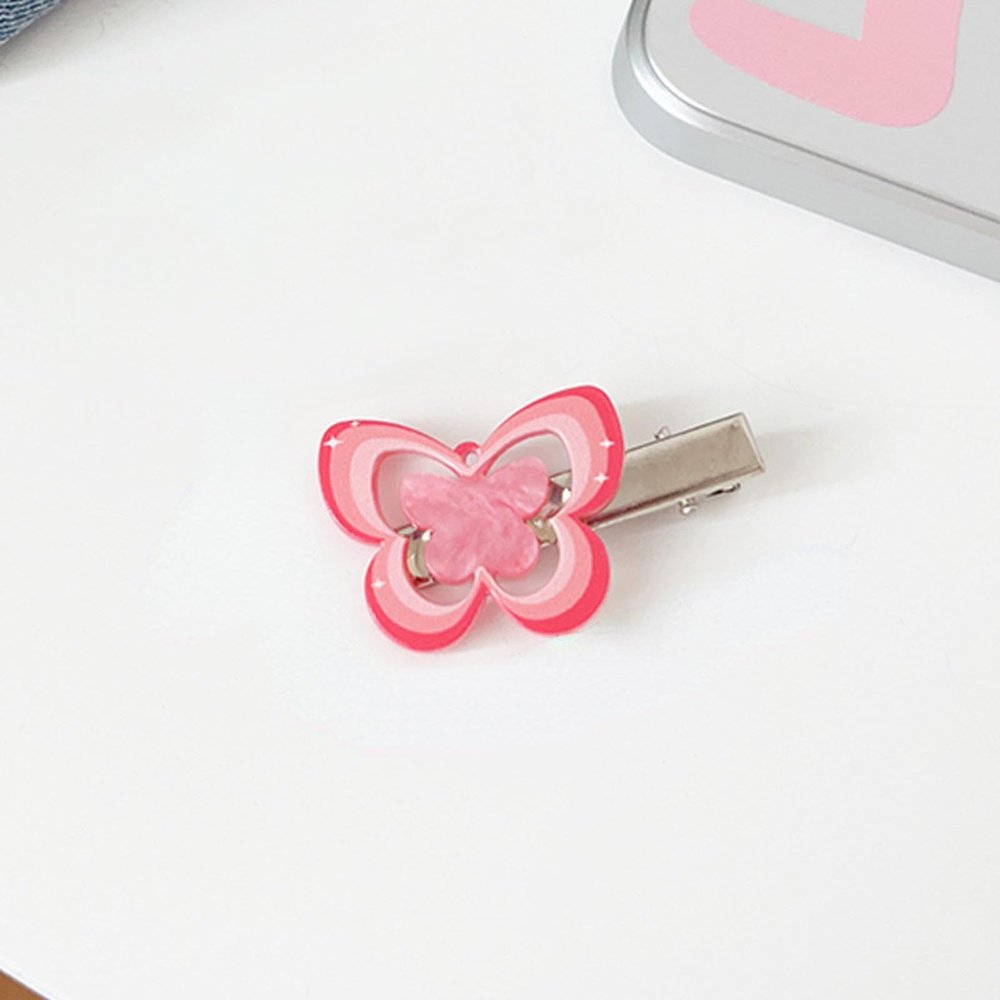 Girl sweet cool hot girl butterfly barrettes duckbill clip sweet side bang clip