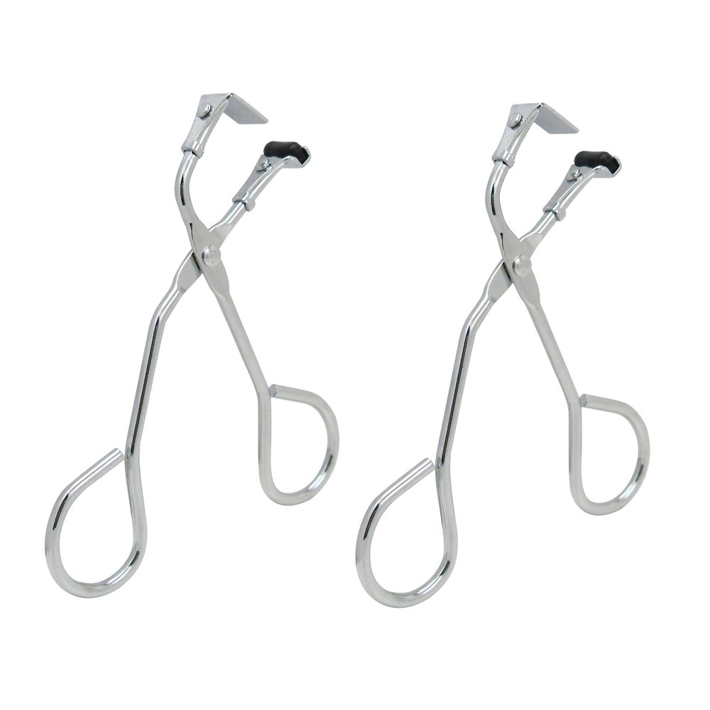 2 Pack Mini Eyelash Curler for Ends Silicone Eyelash Curler with Refill Pads Mini Lash Curler No Pinching Fits All Eyelash Shapes Small Segmented and Precision Press Tool for Dramatic Lash Look