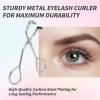 2 Pack Mini Eyelash Curler for Ends Silicone Eyelash Curler with Refill Pads Mini Lash Curler No Pinching Fits All Eyelash Shapes Small Segmented and Precision Press Tool for Dramatic Lash Look view 2