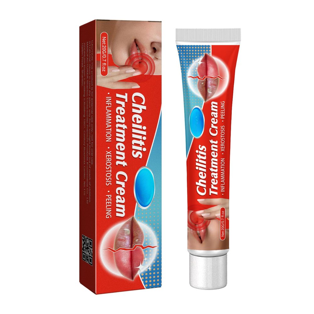 Dry Cracked Lips - Natural Healing Lip Balm, Organic All-Day Moisture Cheilitis Treatment Cream - Men, Women & Children, Dermatologist Recommended